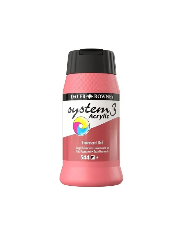 Daler-Rowney System3 500 ml Fluorescent Red