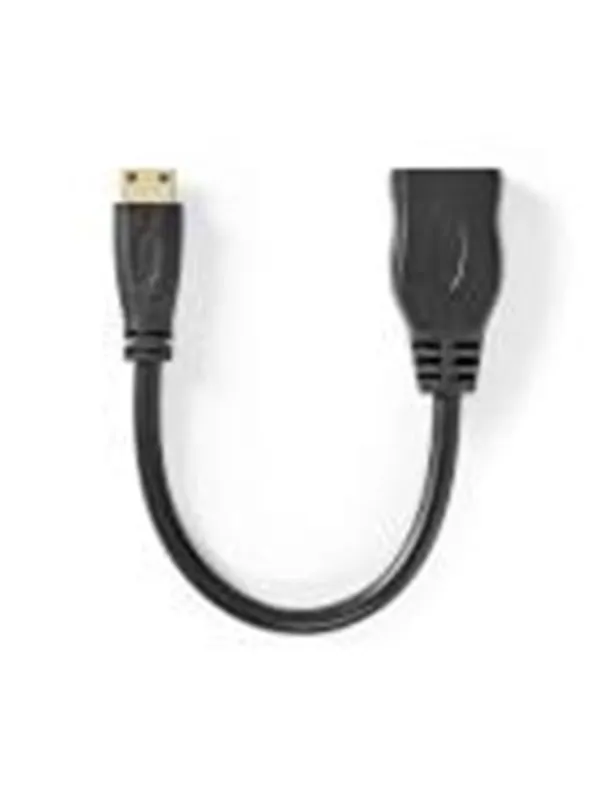 Nedis High Speed HDMI Cable with Ethernet | 4K@30Hz | 10.2 Gbps | 0.20 m | Round | PVC | Black