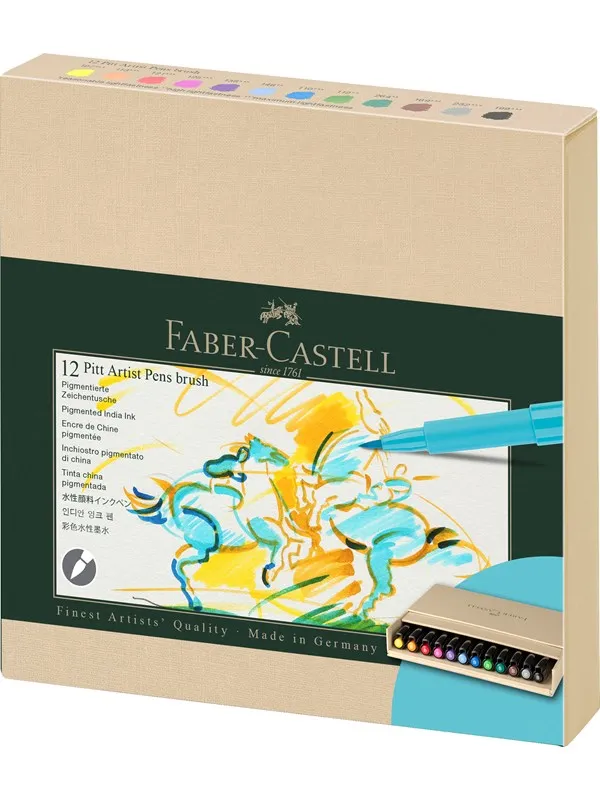 Faber-Castell India ink Pitt Artist Pen B st.box 12x