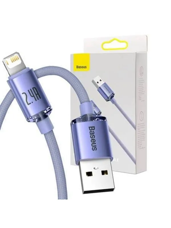 Baseus Crystal Shine cable USB to Lightning 2.4A 1.2m (purple)