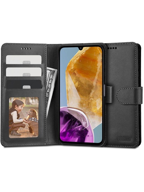 Tech-Protect Wallet Case for Samsung Galaxy M15 5G - Black