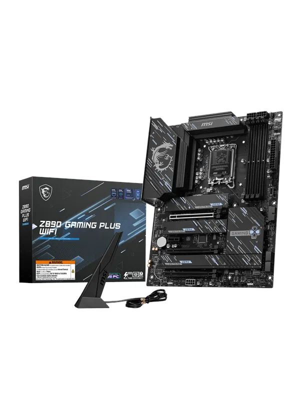 MSI Z890 GAMING PLUS WIFI Hovedkort - Intel Z890 - Intel LGA1851 socket - DDR5 RAM - ATX