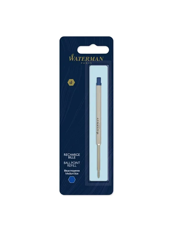 Waterman Ballpoint Pen Refill | Medium Point | Blue Ink | 1 Count