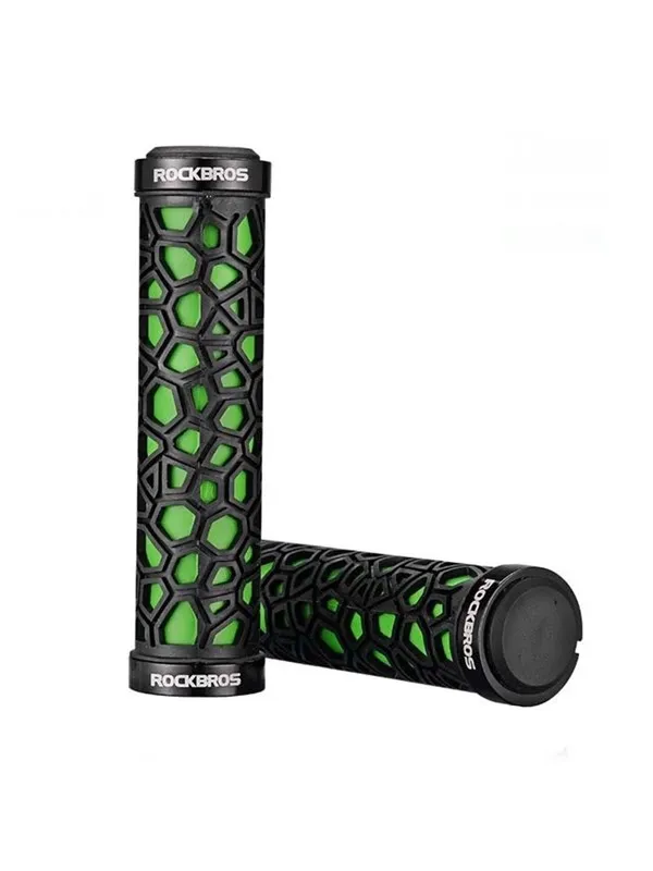 Rockbros 2017-14AGN bicycle grips - black and green