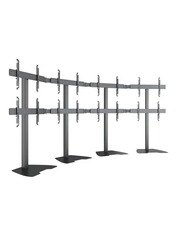 Multibrackets M Pro Series mounting kit - for 4x2 video wall - micro adjustable arms - black - Max 240 kg - recommended for 65"