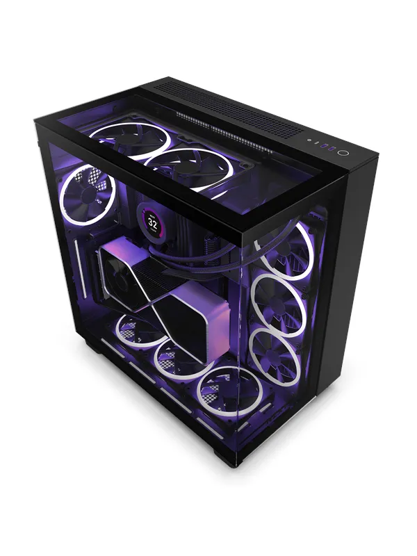 NZXT H9 Elite - All Black - Kabinett - Miditower - Svart