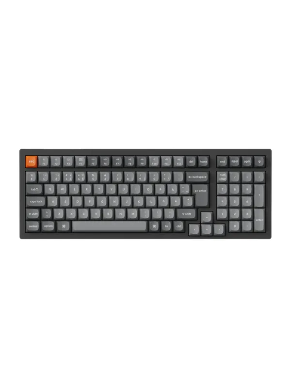 Keychron K4 MAX Wireless Tri-Mode - Keychron Super Brown - Gamingtastatur - Nordisk - Grå
