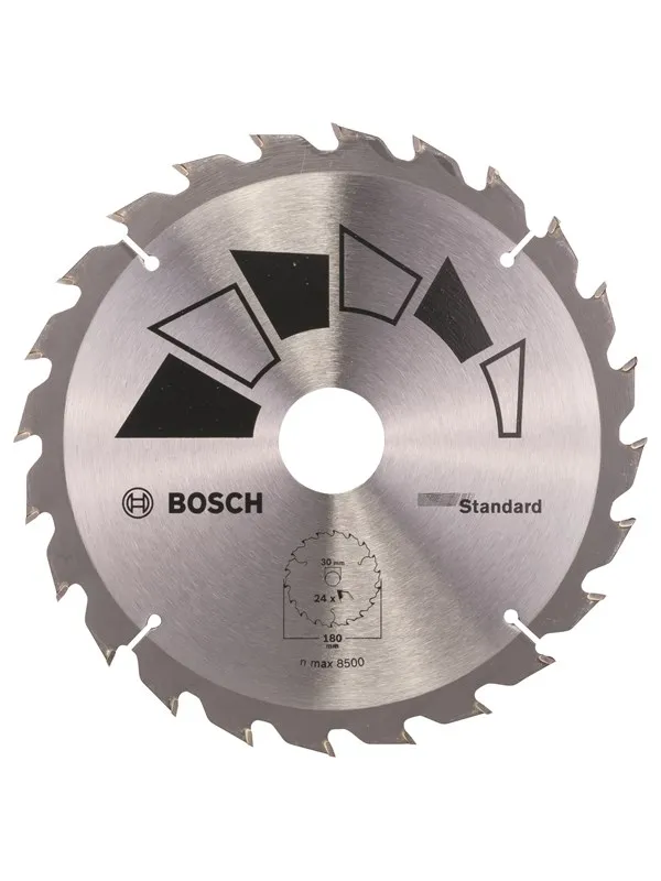 Bosch Sirkelsagblad STANDARD D= 180 mm, borediameter= 30 mm, T= 24