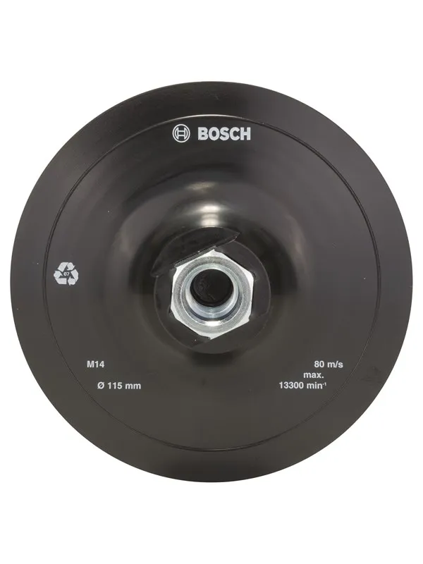 Bosch Gummislipesåle for vinkelslipere, borrelåssystem, 115 mm D= 115 mm