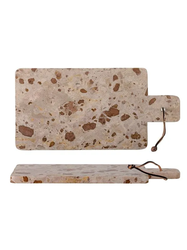 Bloomingville - Nukaka Cutting Board - Brown - Marble H 1.5cm B 20 cm