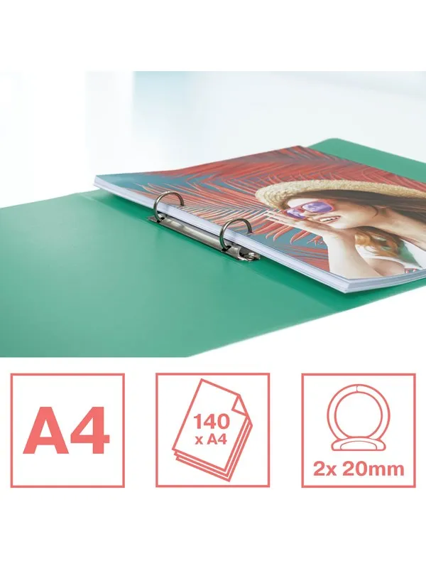Esselte Ringperm  Colour'Breeze PP 2RR 25mm Grønn