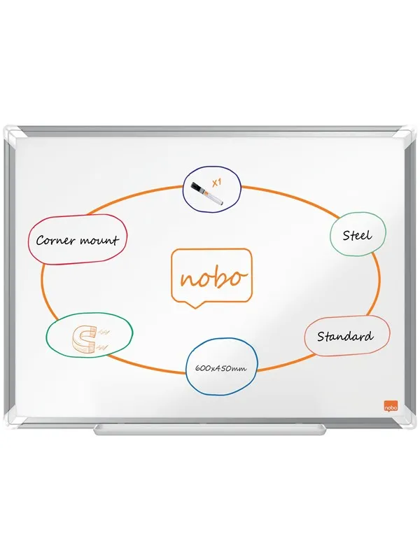 Nobo Premium Plus Lakkert Stål magnetisk whiteboard 60 x 45 cm