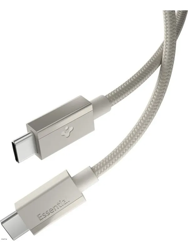 Spigen Essential USB-C to USB-C 60W Fabric Cable - 1.5m - Natural Titanium