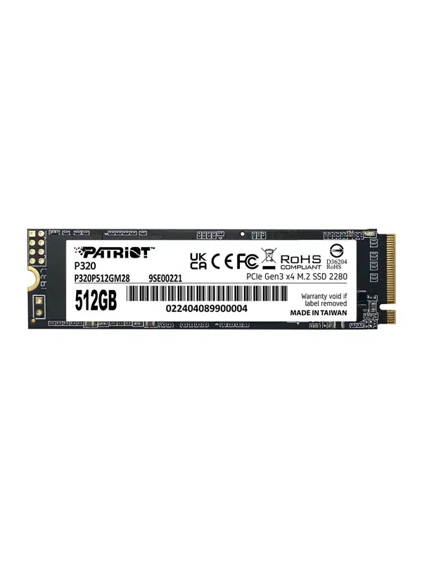 Patriot P320 - SSD - 512 GB - PCIe 3.0 x4 (NVMe)