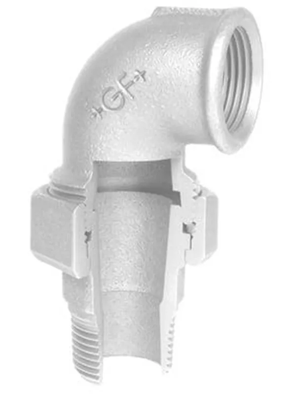 +GF+ Union elbow galvanized conical for m 2