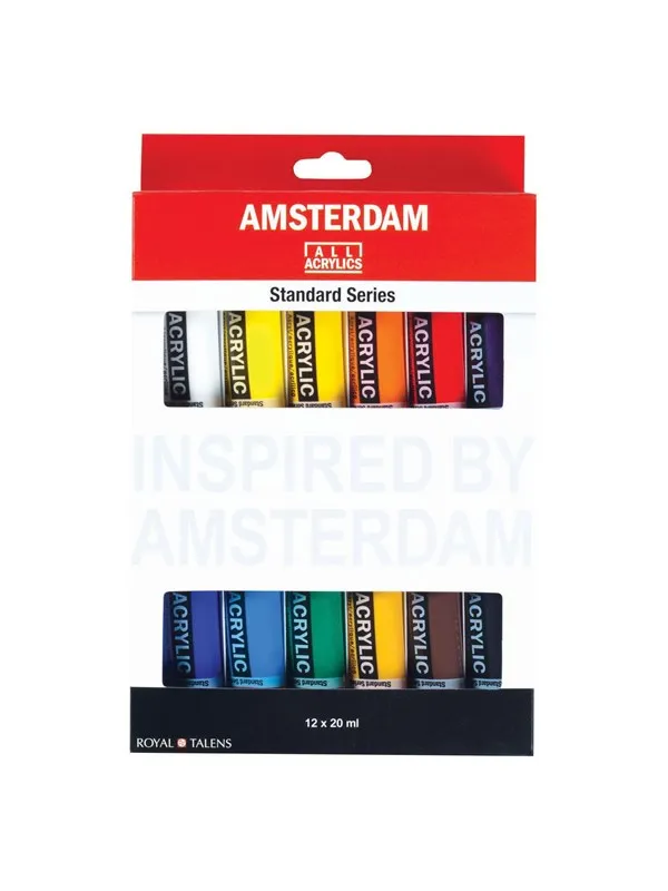 Talens Amsterdam Acrylic Paint Standard Set 12pcs.