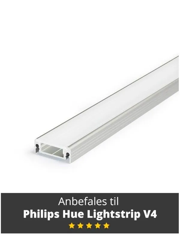 Light Solutions Aluminium list - Model S for Philips Hue og WiZ - 1 metre
