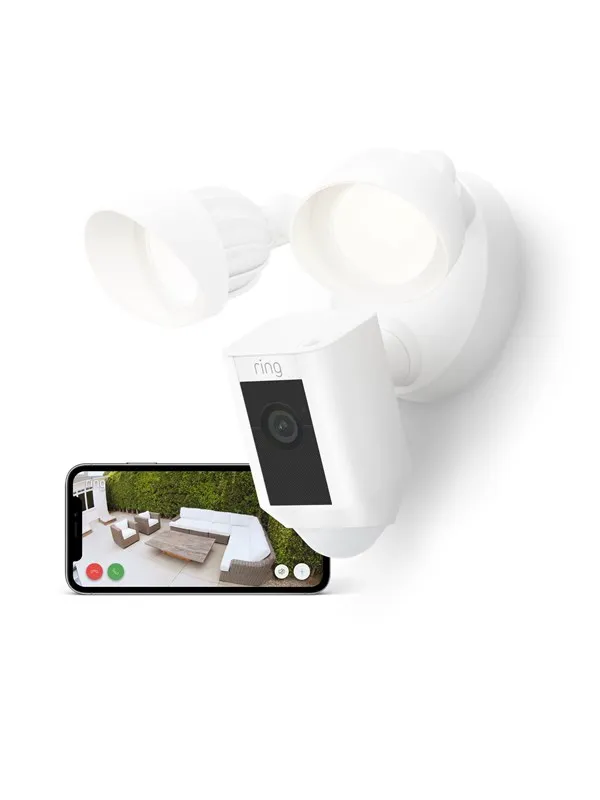 Ring Floodlight Cam Wired Plus - Hvit