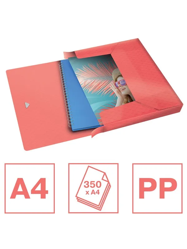 Esselte  Colour'Breeze Extra Capacity Box File Coral