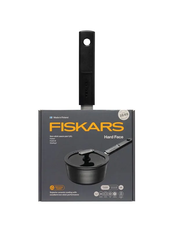 Fiskars Hard Face Saucepan 1.8 L with Lid
