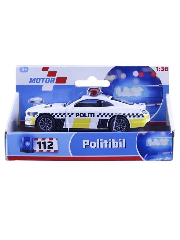 Impulse Toys Politibil dansk m/pullback die-cast 11cm 1:36