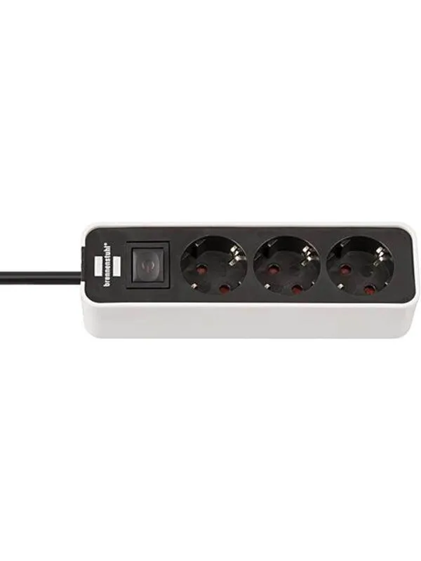 Brennenstuhl Ecolor Power Strip Socket 3-Way - 1.5 m