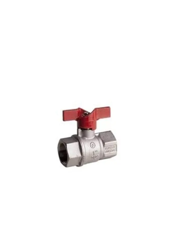 Pettinaroli F x f heavyduty fullway ball valve red butterfly handle te