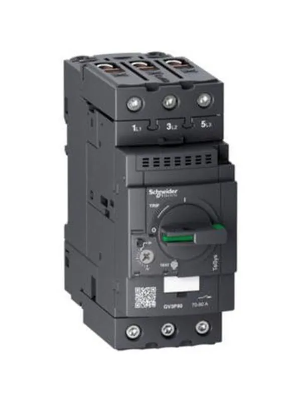 Schneider Electric TeSys GV3 motor protection 3P 70-80a thermal/magnetic disconnection relay for din-rail mounting and with everl
