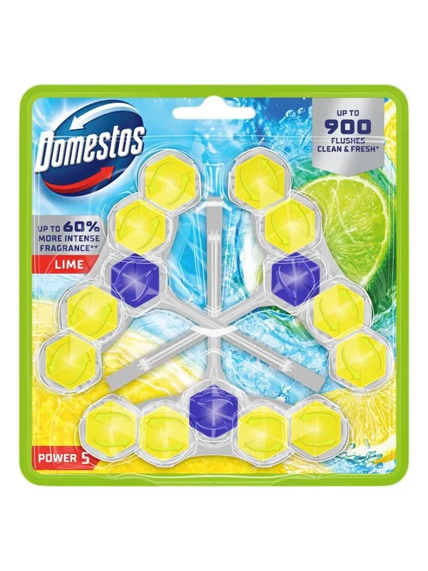 Domestos Power 5 - 3 x 50g - Lime