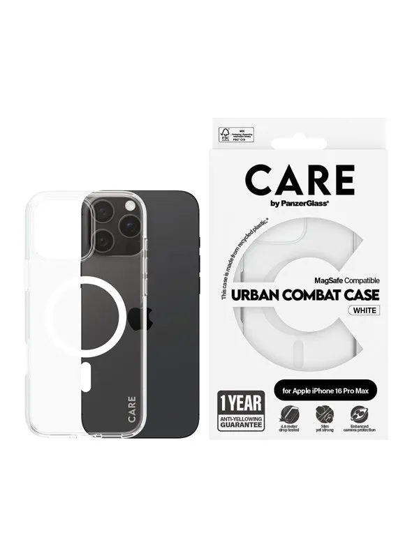 CARE by PanzerGlass Case Flagship White MagSafe iPhone 16 Pro Max