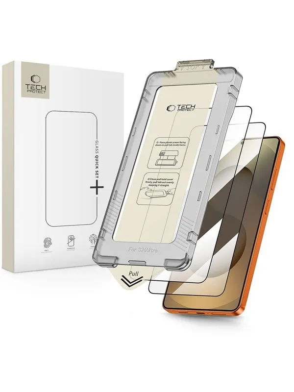 Tech-Protect  Quick Set+ 2-Pack Tempered Glass for Samsung Galaxy S26 Ultra - Black