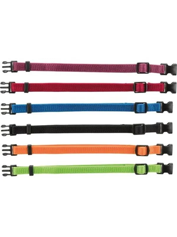 Trixie Junior Set of puppy collars S-M: 17-25 cm/10 mm 6 pcs. black red royal blue apple papaya orchid
