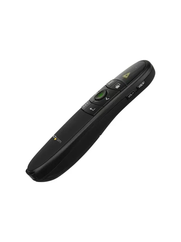 StarTech.com Wireless Presentation Remote w/ Green Laser Pointer - 90' presentation remote control - black