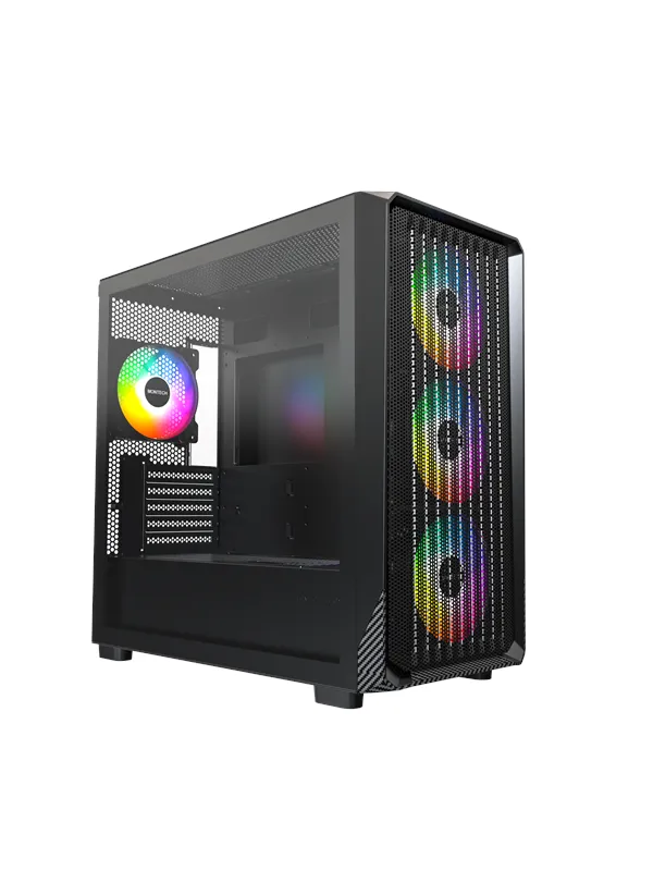 Montech X5M mATX Black - Kabinett - Minitower - Svart