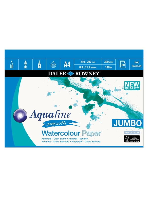 Daler-Rowney Aquafine HP 50 Sheets 300G A4