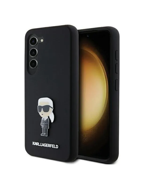 Karl Lagerfeld Silicone Ikonik Metal Pin case for Samsung Galaxy S24 - black