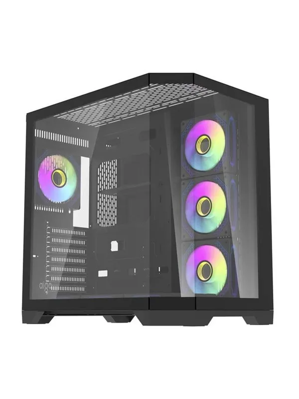 Darkflash FT418 PRO Computer Case with 7 ARGB Fans - Black - Kabinett - Svart