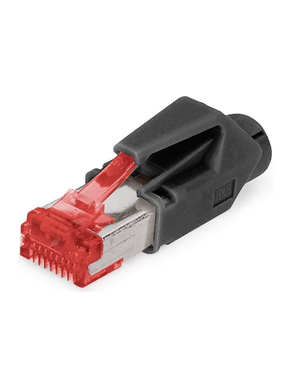 DIGITUS Hirose network connector - red & black - Svart