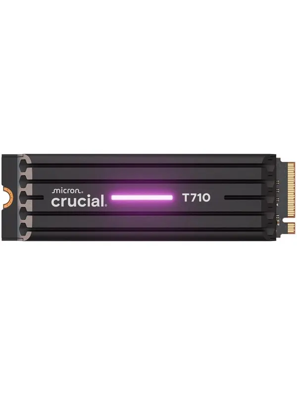 Crucial T710 SSD - 1TB - Med varmespreder - Svart - M.2 2280 - PCIe 5.0