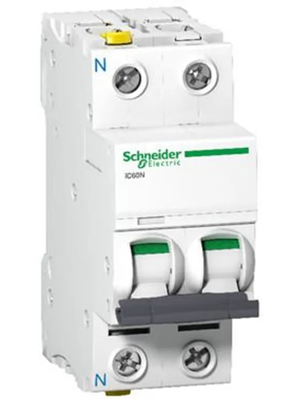 Schneider Electric Acti9 miniature circuit breaker ic60n 1p+n 10a b with dobbelt terminal 36 mm