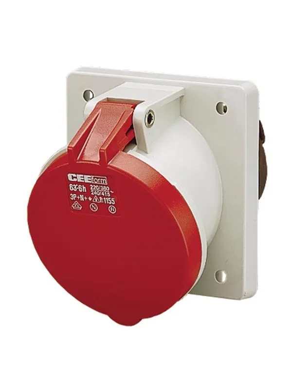 Mennekes Panel mounted recept. 63a5p6h400v ip44