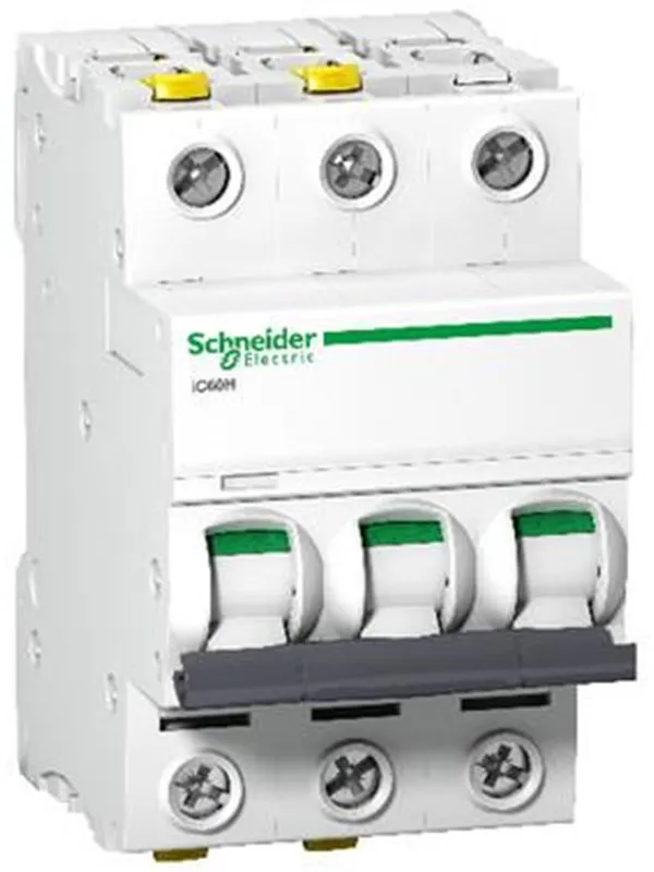 Schneider Electric Acti9 ic60h miniature circuit breaker 3p 10 a c curve 15 ka