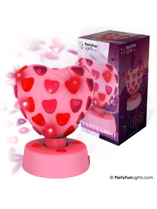 Party Funlight Hjerte disko lampe Ø:15.5cm