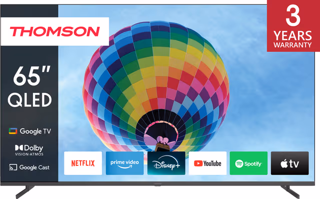Thomson Google 65" QG4S14 4K QLED smart-TV (2024/sideføtter)