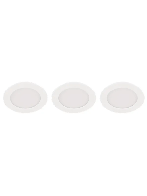 EGLO FUEVA 5 recessed spots LED 3000K 3-stage dimmer 3-pack white