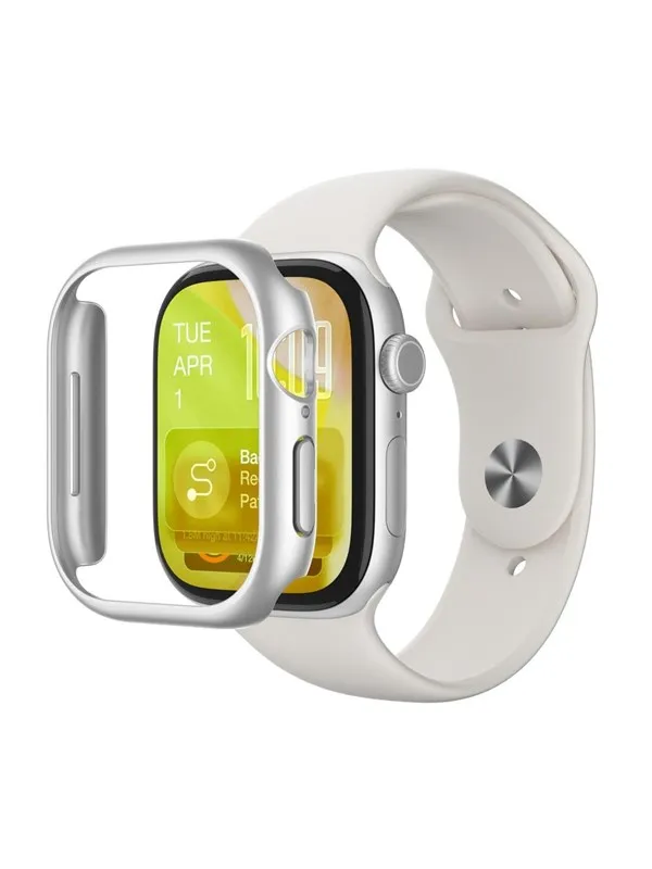 AmazingThing Minimal Protective Case for Apple Watch Series 11 46mm - Silver