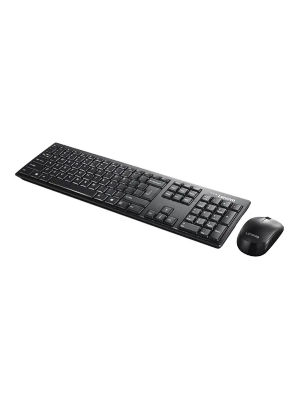 Lenovo 100 Wireless Combo - keyboard and mouse set - English - black - Tastatur & Mussett - Engelsk - Svart
