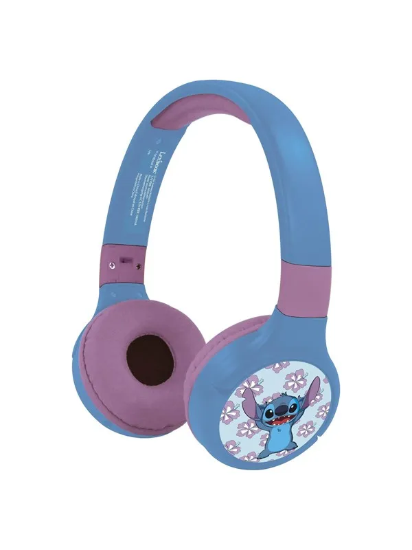 Lexibook Disney Stitch - 2-in-1 Bluetooth & Wired Headphones with microphone and control button