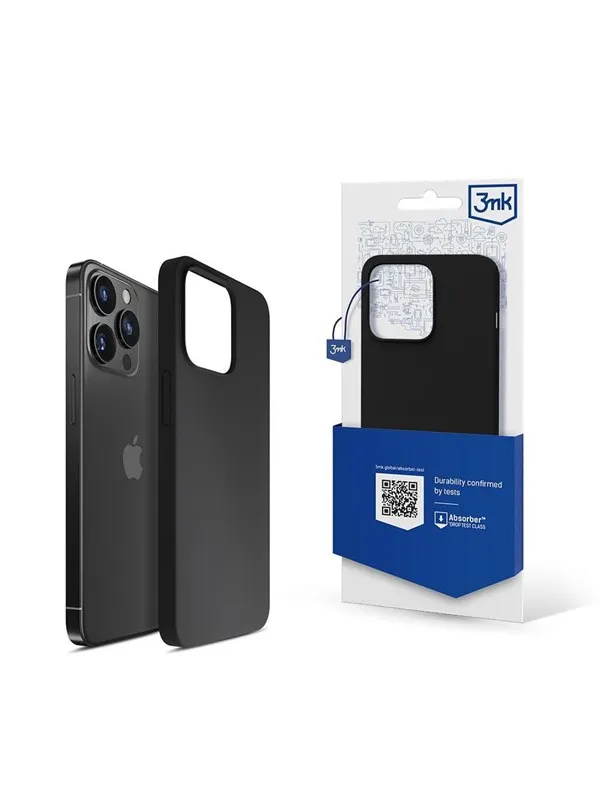 3mk iPhone 13 Pro Max Series  Silicone Case - Black