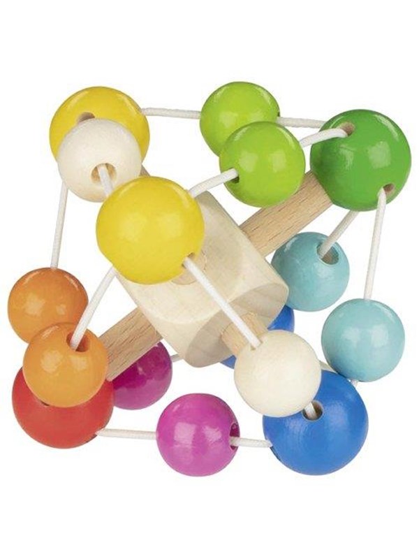 Goki Wooden Gripping Ring Rainbow